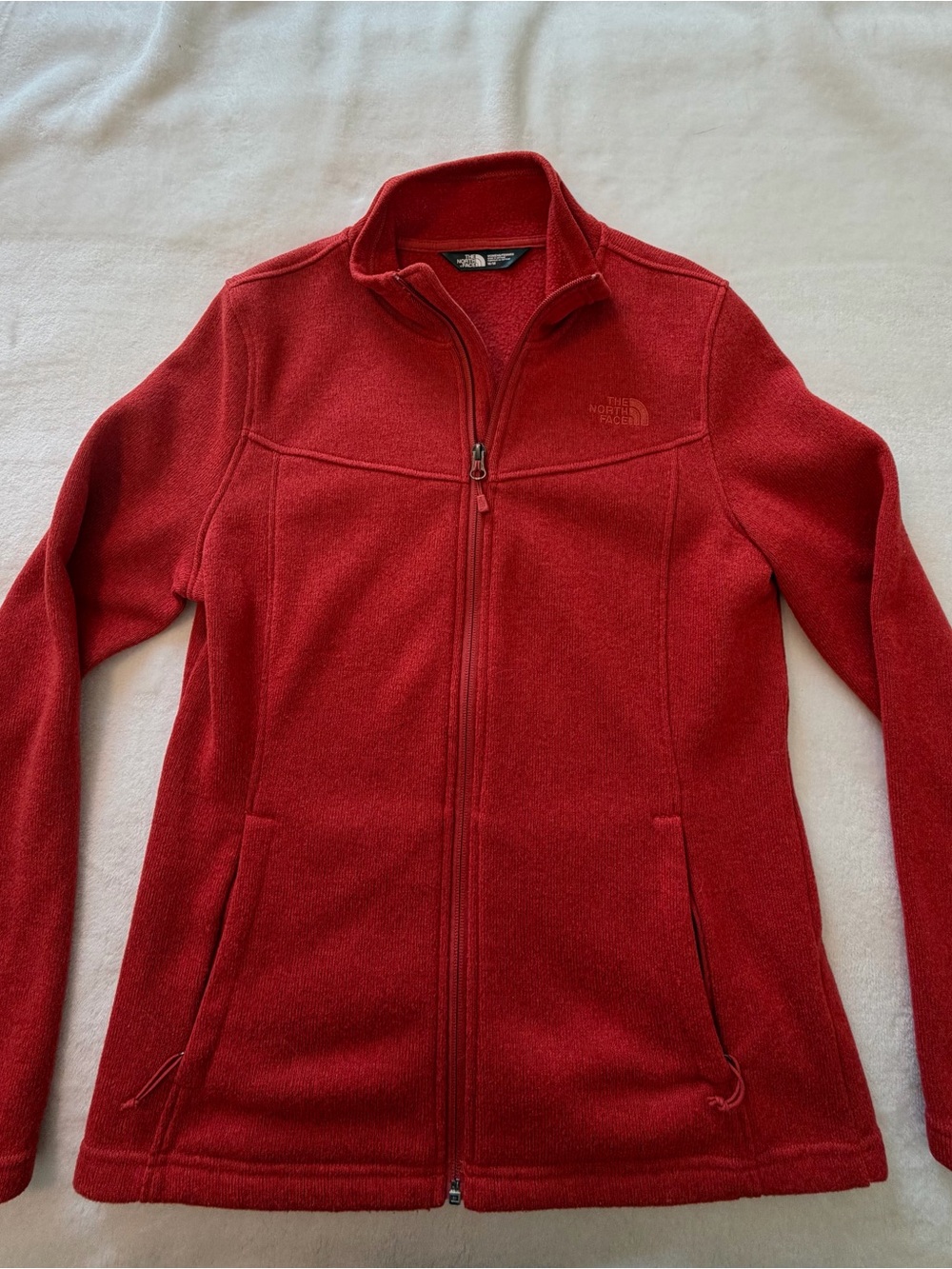 The North Face Women's Red Teddy Fleece Full-Zip Jacket
